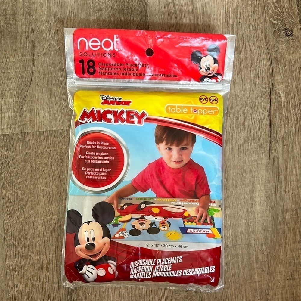 4/$25 disposable placements for baby toddler feeding Mickey Mouse for boy girl